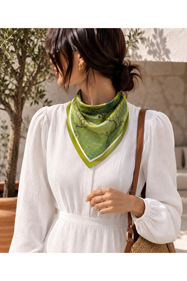 Olive Garden Desenli Viscon Fular