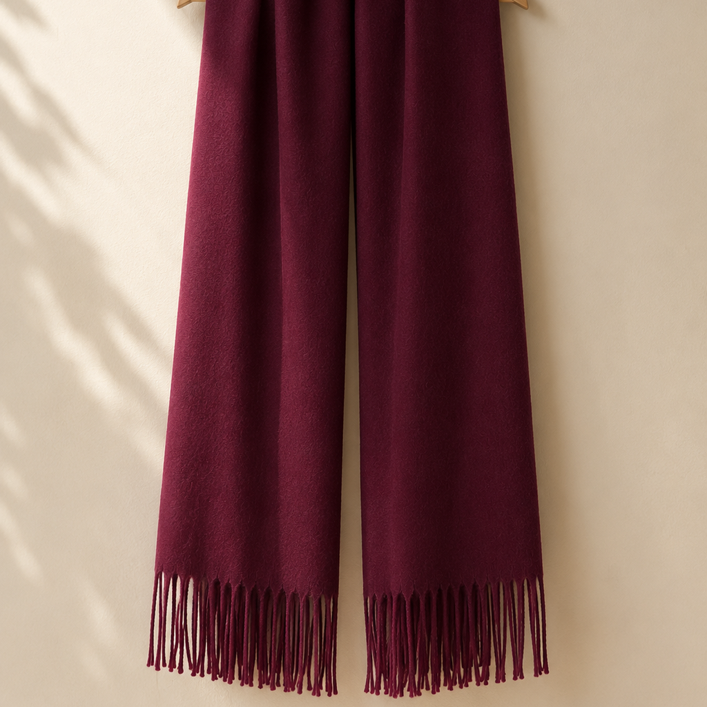 Bordo Buklet Kışlık Atkı