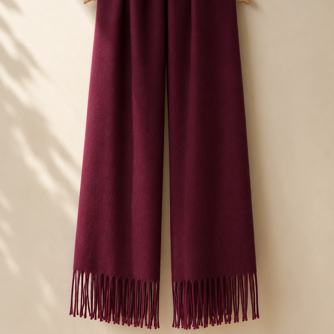 Bordo Buklet Kışlık Atkı
